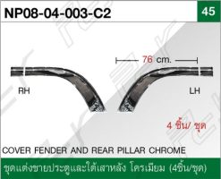 ชุดแต่งชายประตูและใต้เสาหลัง สแตนเลส (4ชิ้น/ชุด)