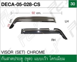 กันสาดประตู แบบเว้า โครเมียม