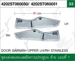 ชุดแต่งสแตนเลสปิดกาบประตูบน ซ้าย-ขวา