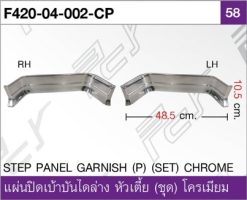 แผ่นปิดเบ้าบันไดล่าง หัวเตี้ย (ชุด) โครเมียม