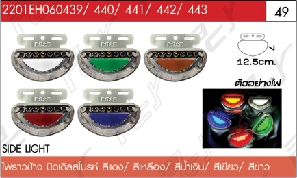 ไฟราวข้าง มิดเดิลสโบรห์ สีแดง/สีเหลือง/สีน้ำเงิน/สีเขียว/สีขาว
