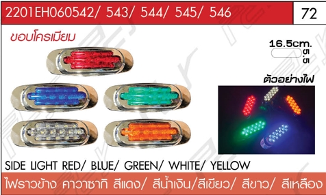 ไฟราวข้าง คาวาซากิ สีแดง/สีน้ำเงิน/สีเขียว/สีขาว/สีเหลือง