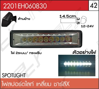 ไฟสปอร์ตไลท์ เหลี่ยม ชาร์ลีX