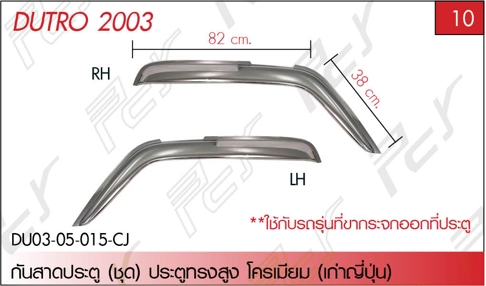 กันสาดประตู (ชุด) ประตูทรงสูง โครเมียม (เก่าญี่ปุ่น)
