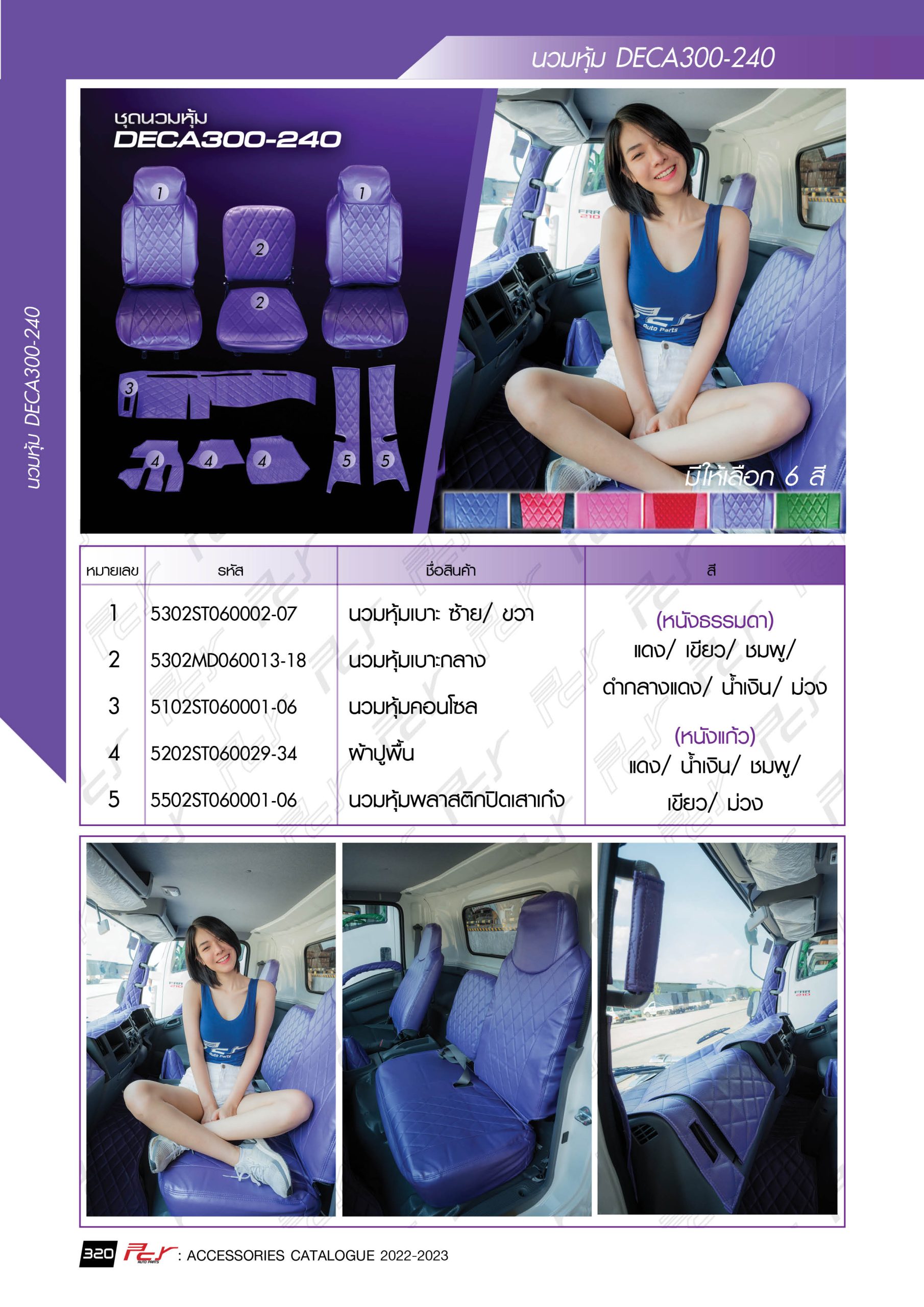 นวมหุ้มเบาะ/นวมหุ้มเบาะกลาง/นวมหุ้มคอนโซล/ผ้าปูพื้น (แบบแต่ง)